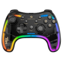 Zebronics MAX FURY Transparent RGB LED Illuminated Wired Gamepad for Windows PC, Android